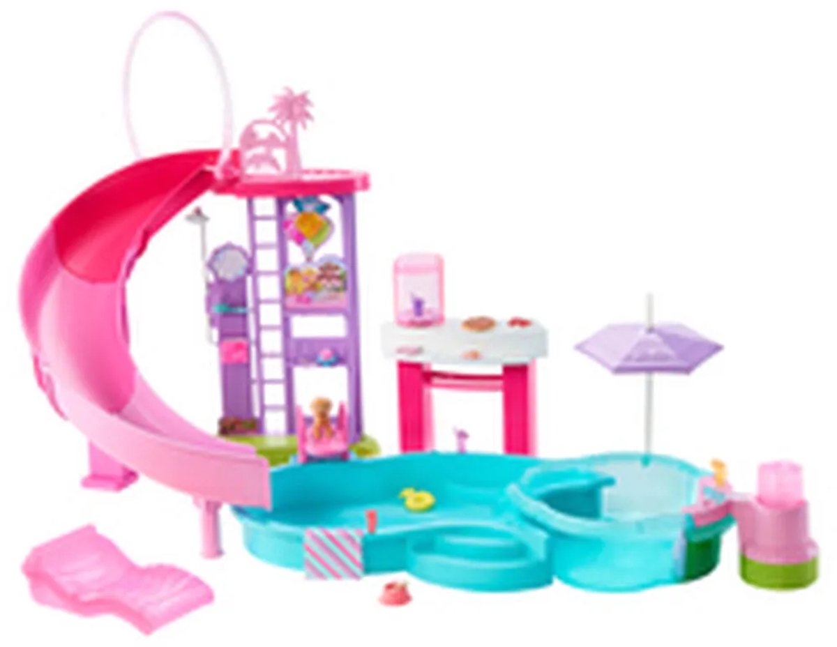 Barbie Droomzwembad - Speelset met Glijbaan en Bubbelbad en meer dan 20 Accessoires — afbeelding 11