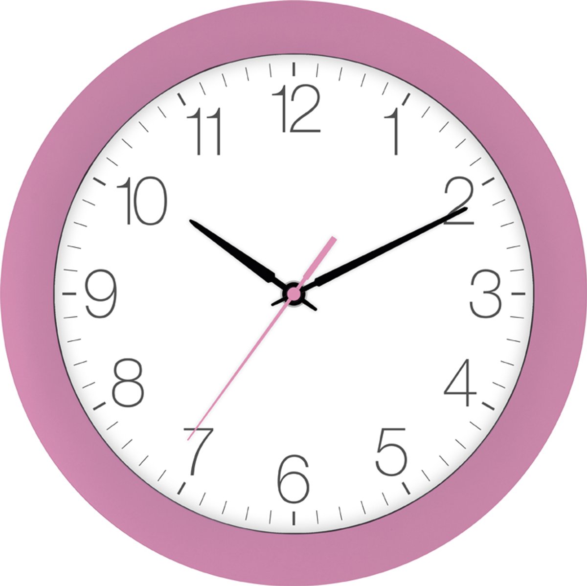 Tijdsein gestuurde wandklok, oud roze