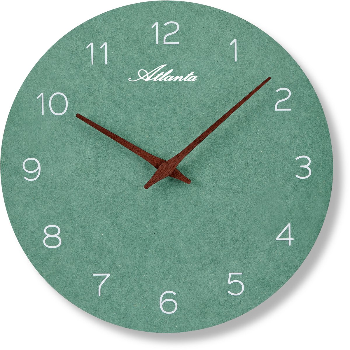 Atlanta 4521/4 Kwarts wandklok groen / bruin