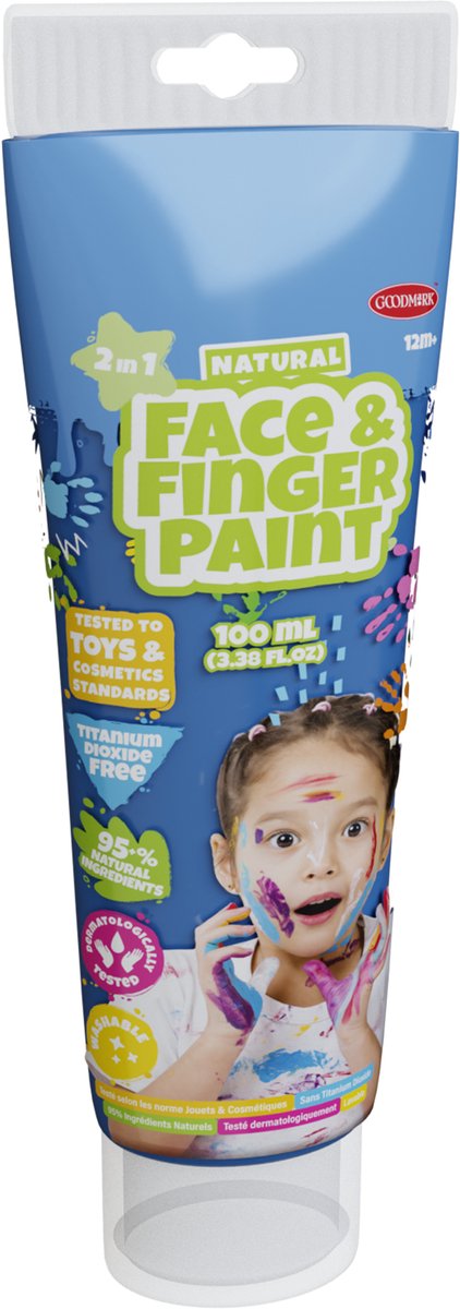 Natural Face & Fingerpaint - 100 Ml - Blauw