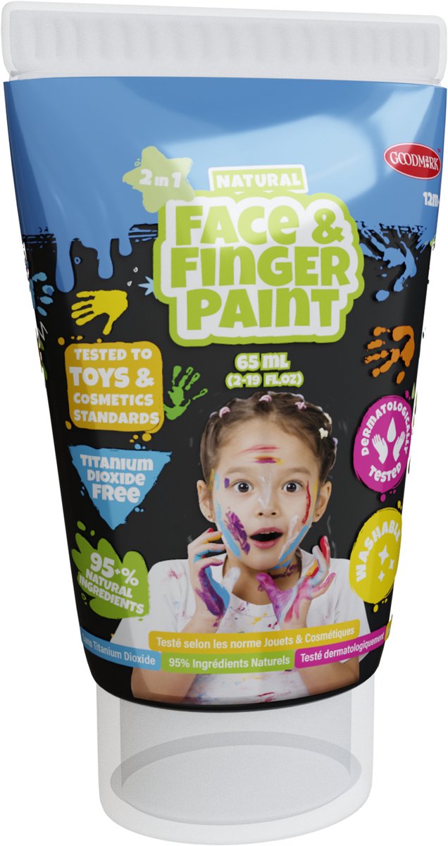 Natural Face & Fingerpaint - 65 Ml - Zwart
