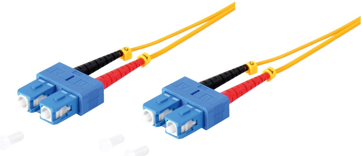 Duplex Patchkabel SC/SC 9/125µ, OS1/OS2 gelb 15m