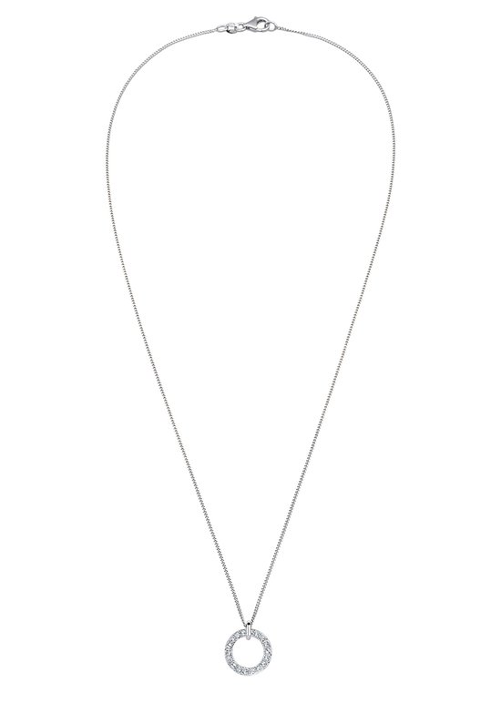 Elli Dames echt sieraad halsketting zilveren ketting ketting met hanger ster ster sterrenbeeld astro trend Swarovski kristallen sterling zilver 925 45 cm lengte, Vierge, Zilver, Geen edelsteen