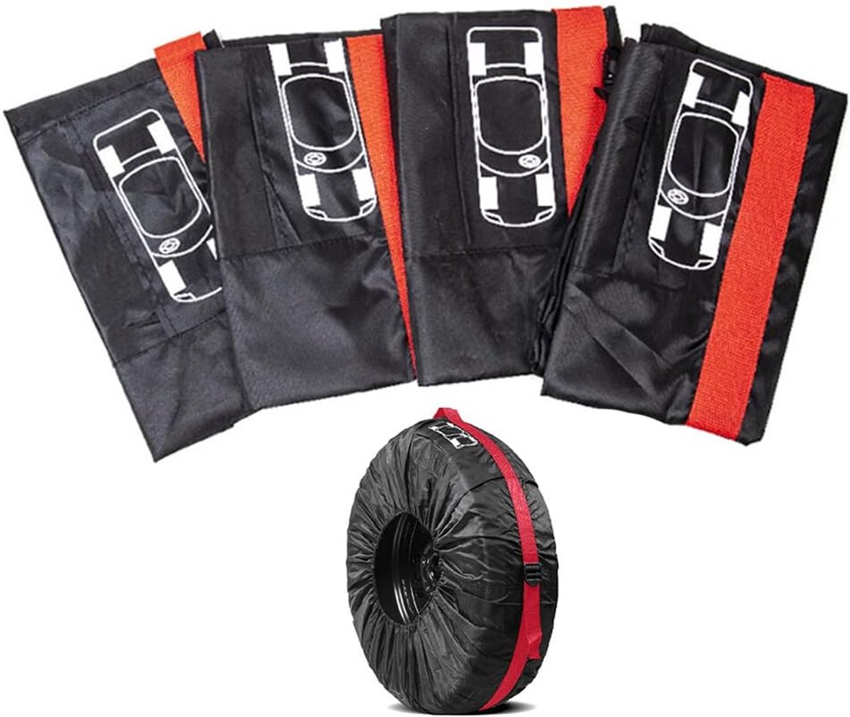 Set van 4 Bandentassen voor 13-18 inch Banden - Bandenbeschermhoes - Bandenzak - Bandentas voor Schoon Transport en Opslag - Diameter 66 cm