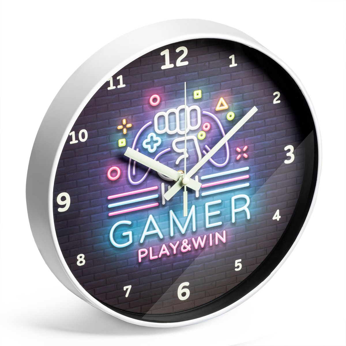 Gamer wandklok - glow in the dark