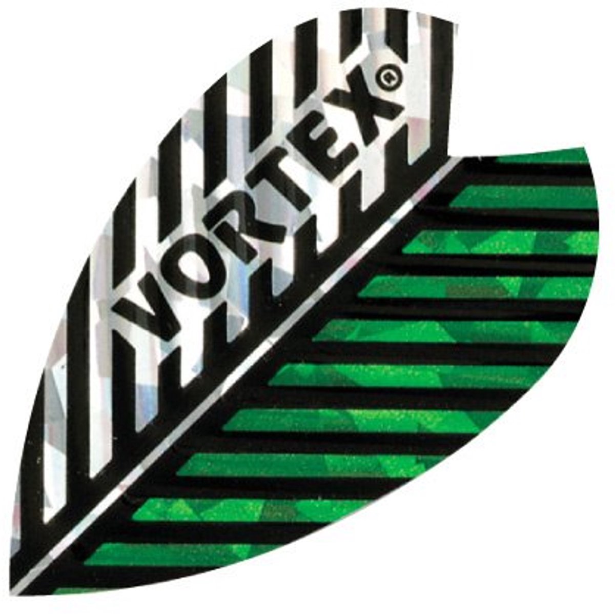 Harrows Vortex Feather Green/Silver - Dart Flights