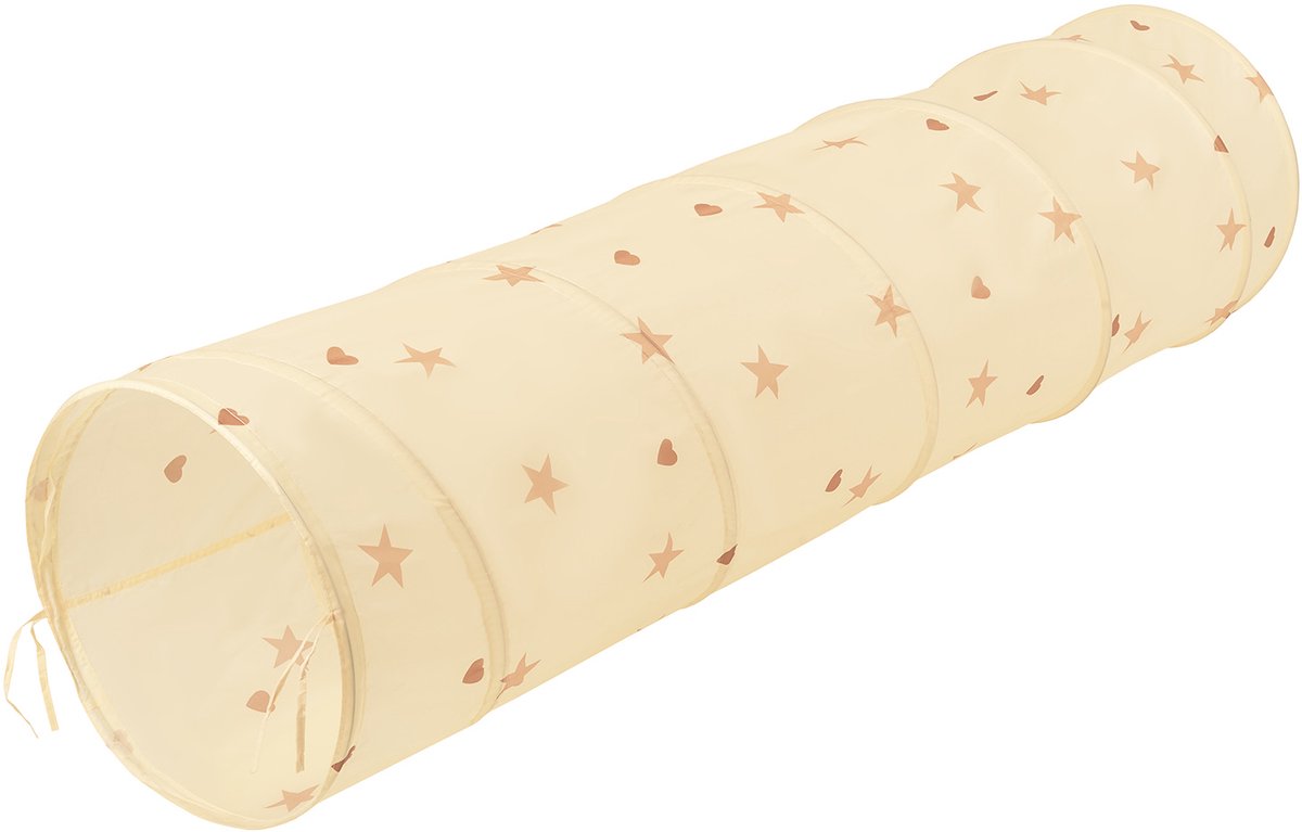 Selonis Jongens En Meisjes Speeltunnel met 400 ballen - Opvouwbare Constructie Met Metalen Strengen Draagtas - Stimuleert Kruipen Coördinatie Binnen En Buiten - Lichtbeige: Pastelbeige/Koperrood/Parel