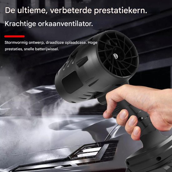 GELLDG Elektrische bladblazer - Draadloze turbinebladblazer - Mini - 800W 30000RPM - Draagbaar - Handbladblazer - Lucht- en sneeuwblazer - Geschikt voor het wegblazen van gevallen bladeren, stof en sneeuw. — afbeelding 2