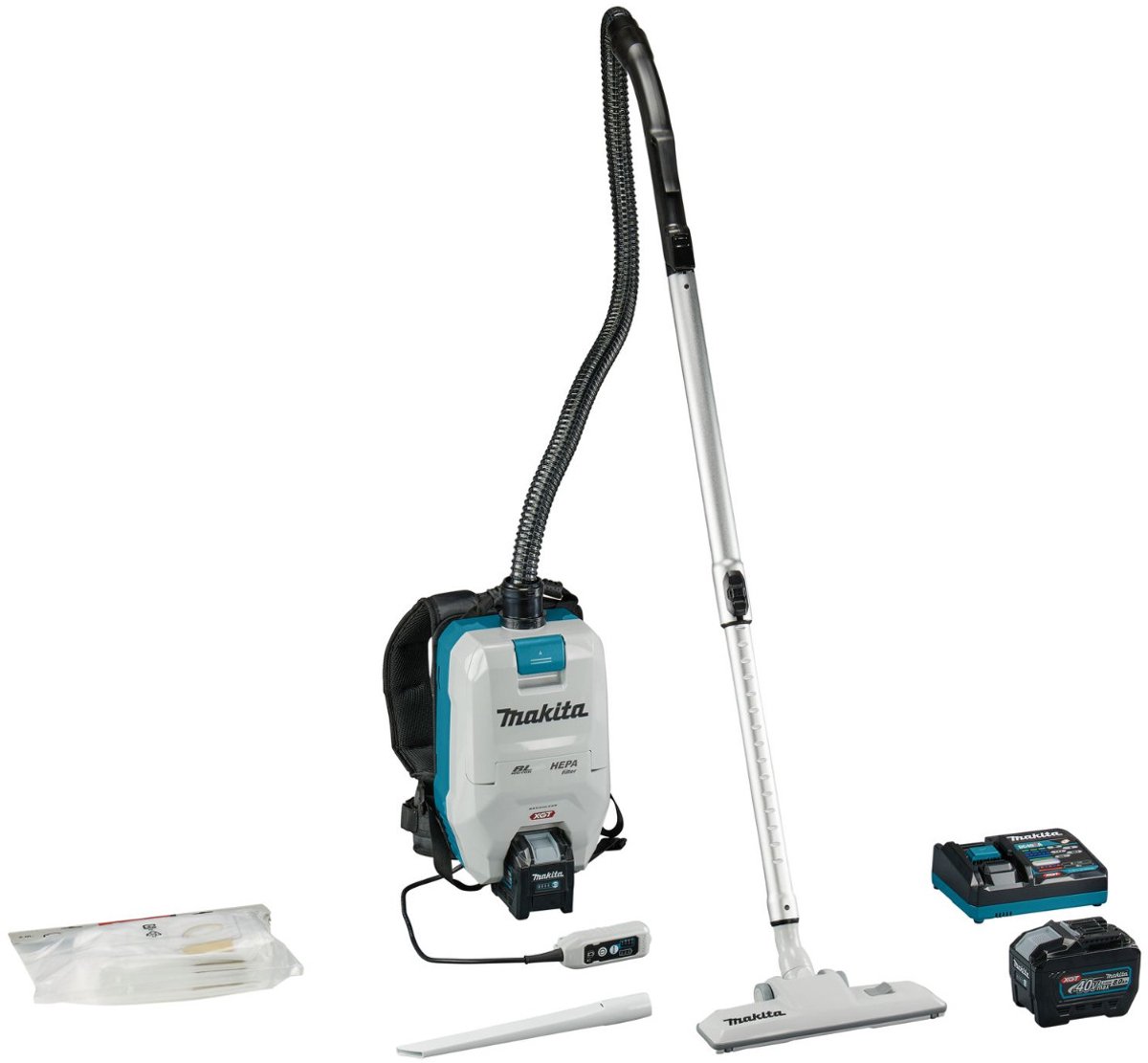 Makita VC008GL201 Accu rugstofzuiger voor schoonmaak XGT 40V Max 8.0Ah NIET VAN TOEPASSING