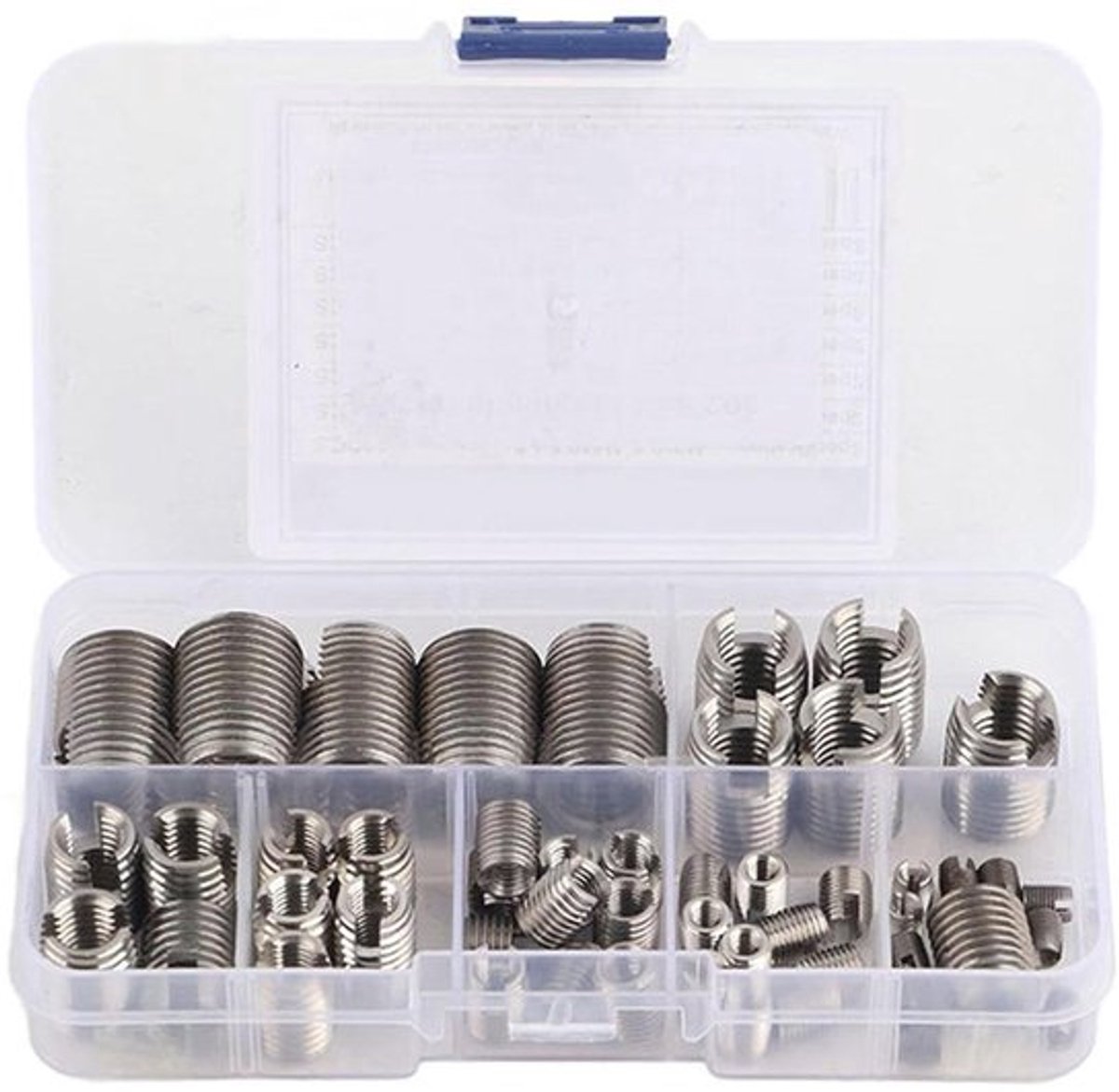 Roestvrij Staal Draad Inserts Set, Draad Versterken Reparatie Tool - 50 Stuks, M3-M12, Metaalbewerking Gereedschap.
