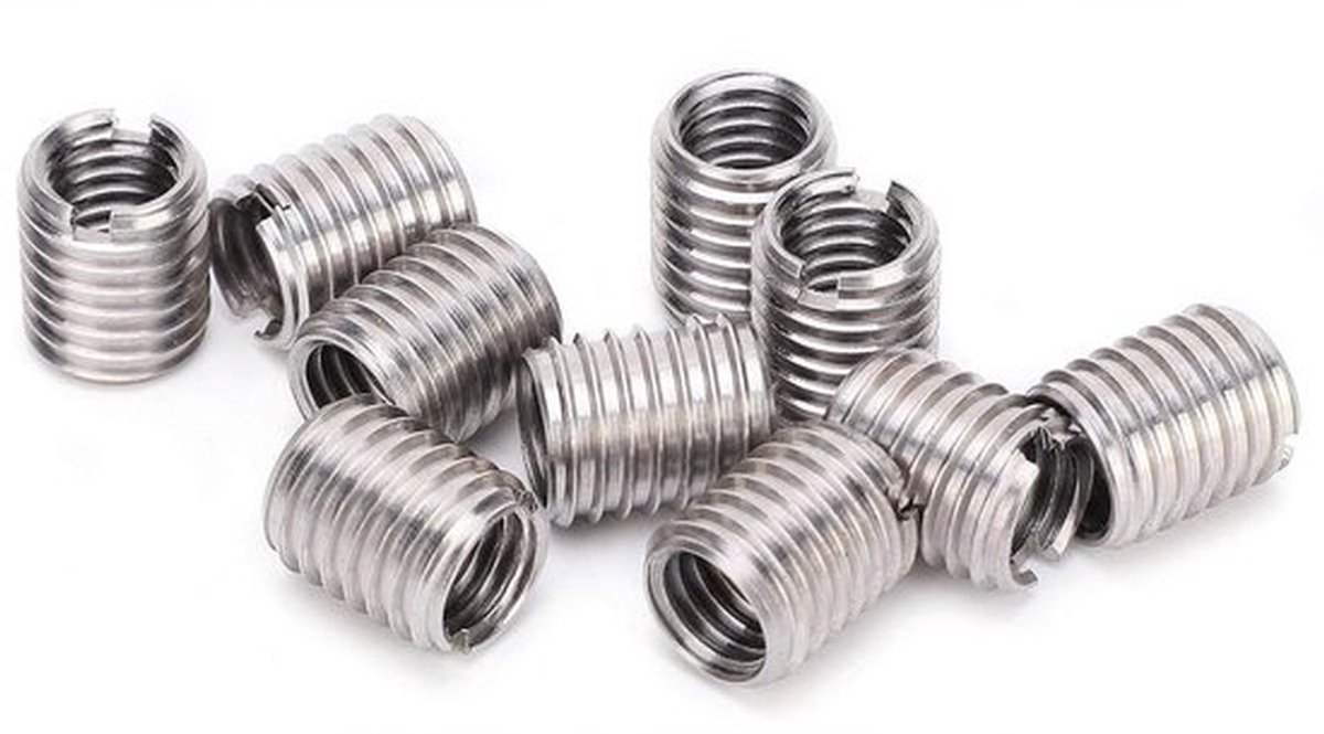 Verloopmoer M12 x 1,75 naar M16 x 2, 10 stuks, roestvrijstalen schroefdraadmoeren, bevestigingsmateriaal.
