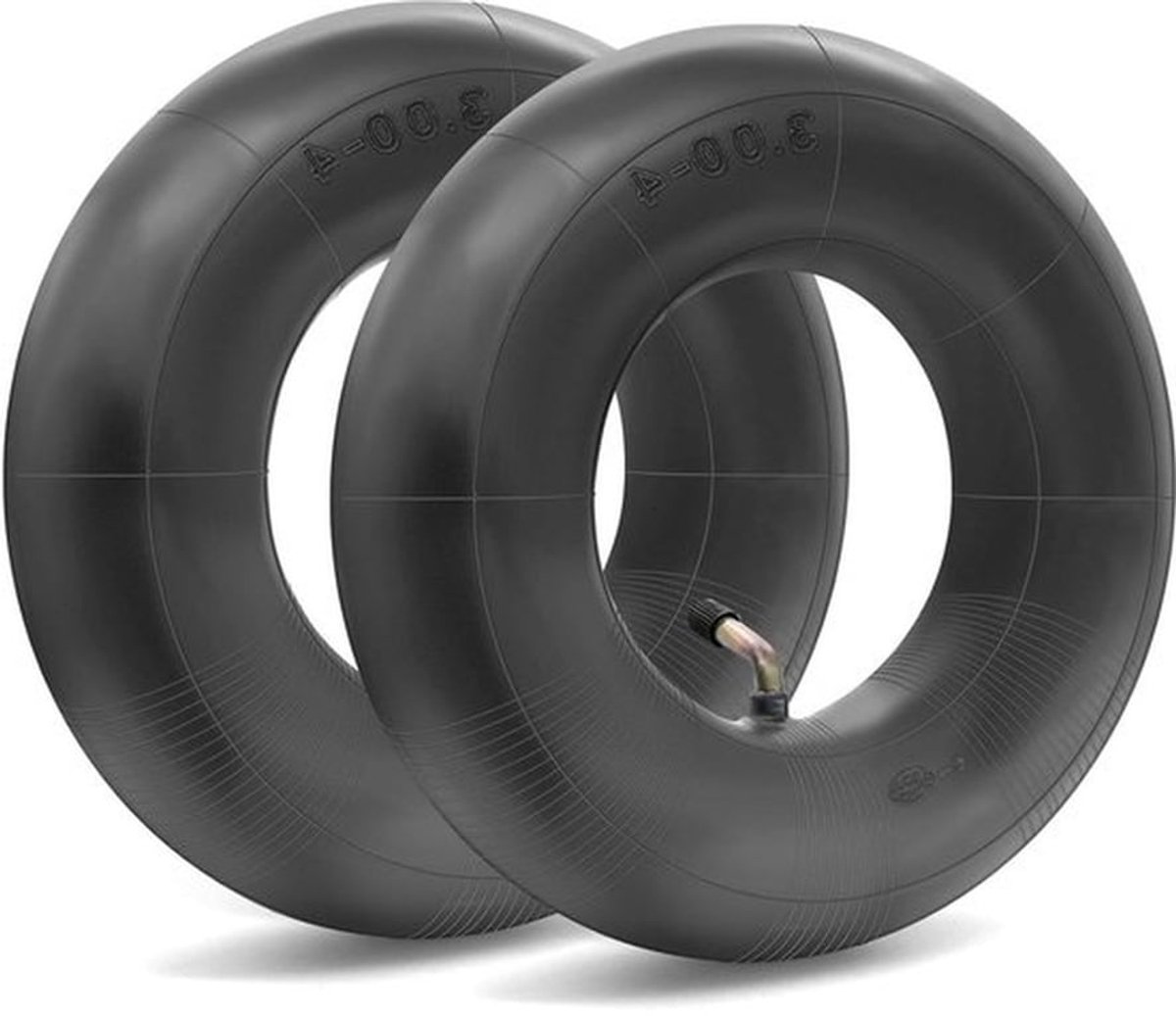 Slangen set voor steekwagen en bolderkarren | 3.00-4 260x85 mm | Rubberen hoekventiel binnenslang | Luchtbanden onderdelen