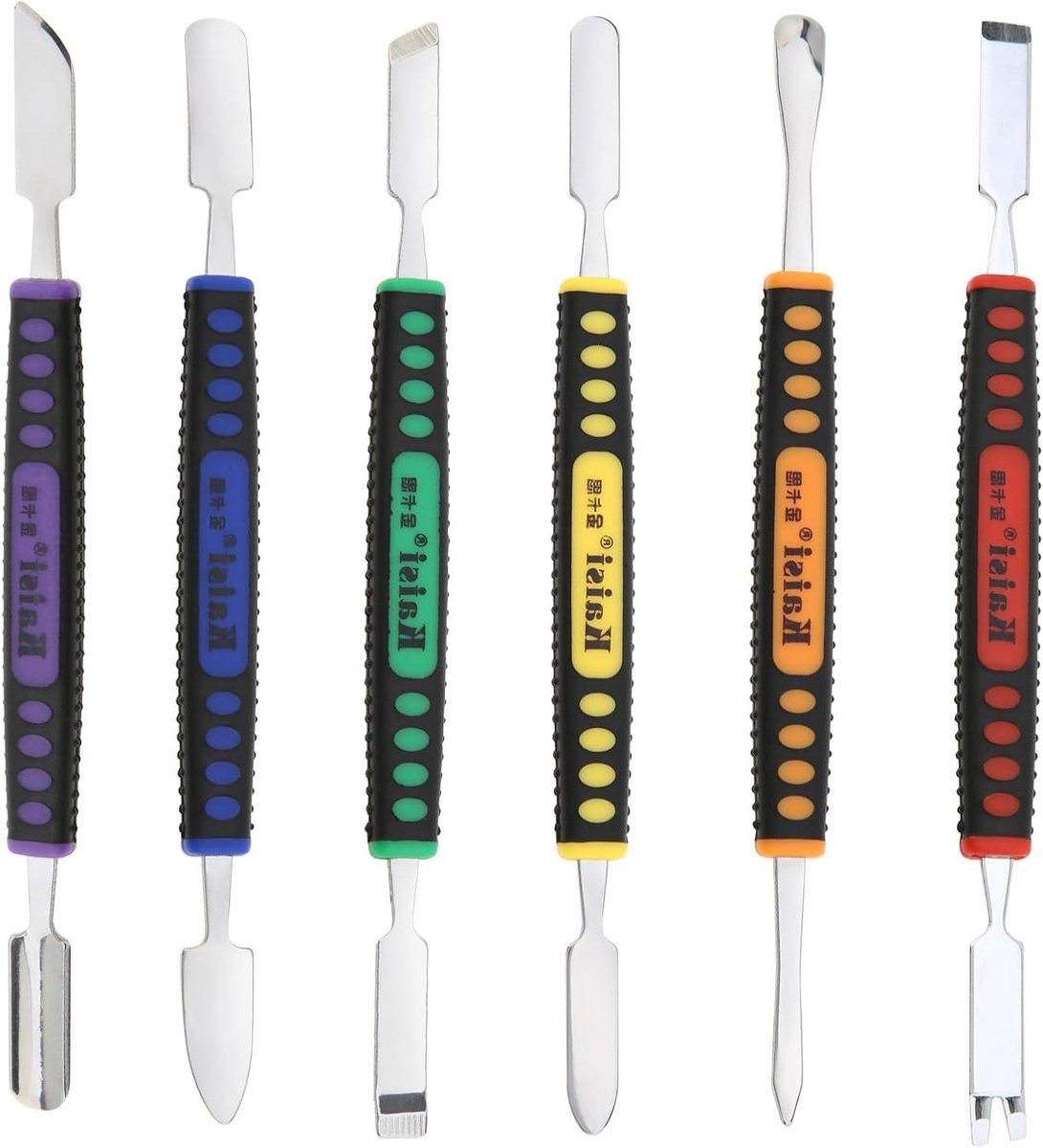 Dual Ends Metalen Spudger Set - Professionele Wrikken Opening Reparatie Tool Kit - iPhone iPad iPod Reparatie - Mobiele Telefoon Tablet Laptop Mp3 Horloge - 6 Stuks