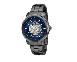 Maserati - Watch - Herenhorloge - Polshorloge - R8823121002 - Successo - Automatic - Automatisch uurwerk - Gunmetal - Blauw - Roestvrijstaal - 44 MM