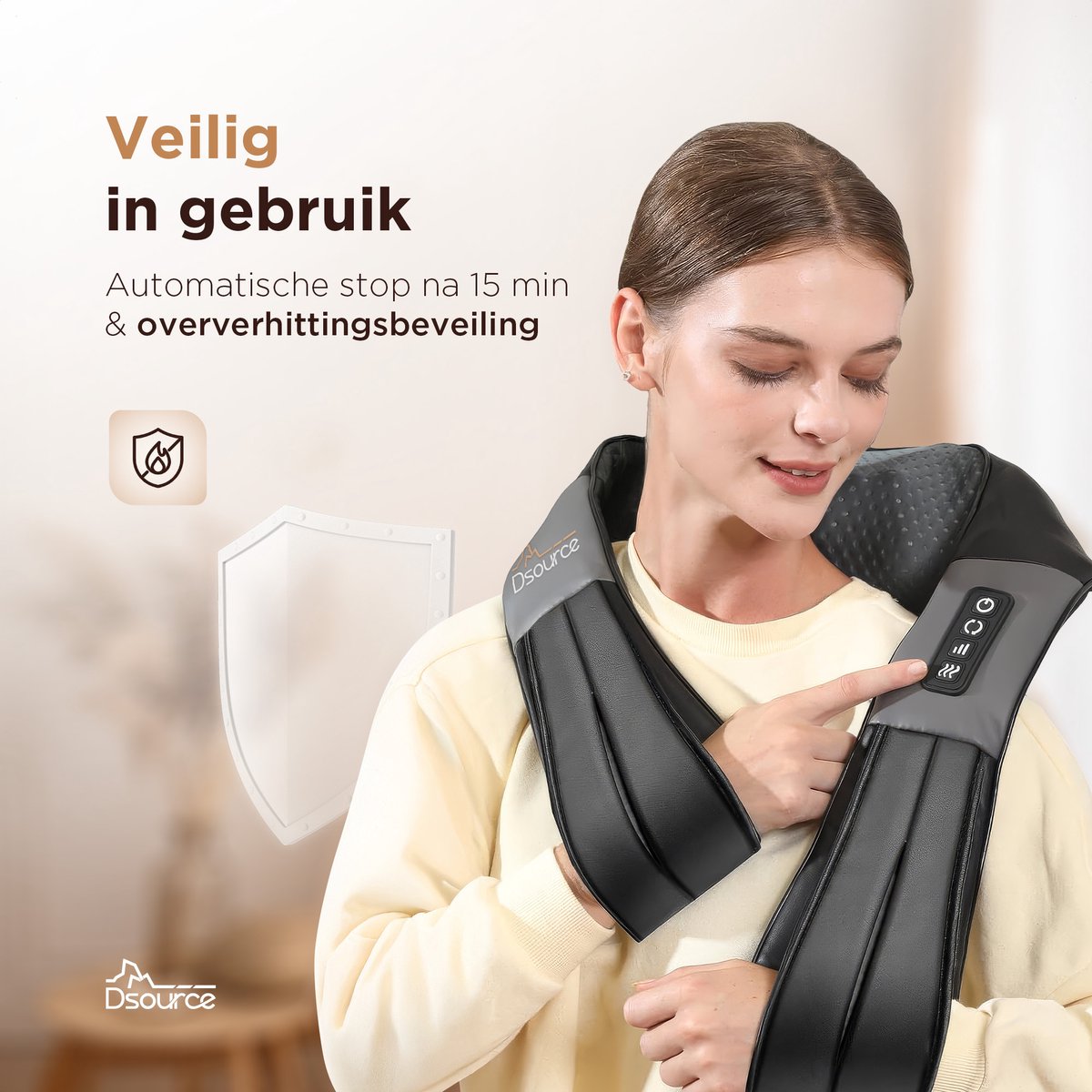 Dsource Nekmassage Apparaat - Draadloos Massagekussen Nek - afbeelding 3