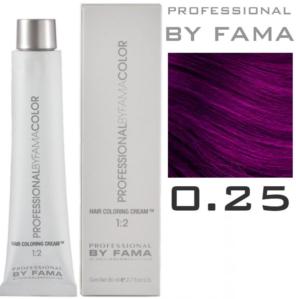 0.25 Carmine violet Professional by FAMA 80ml +100ml 20 vol developer