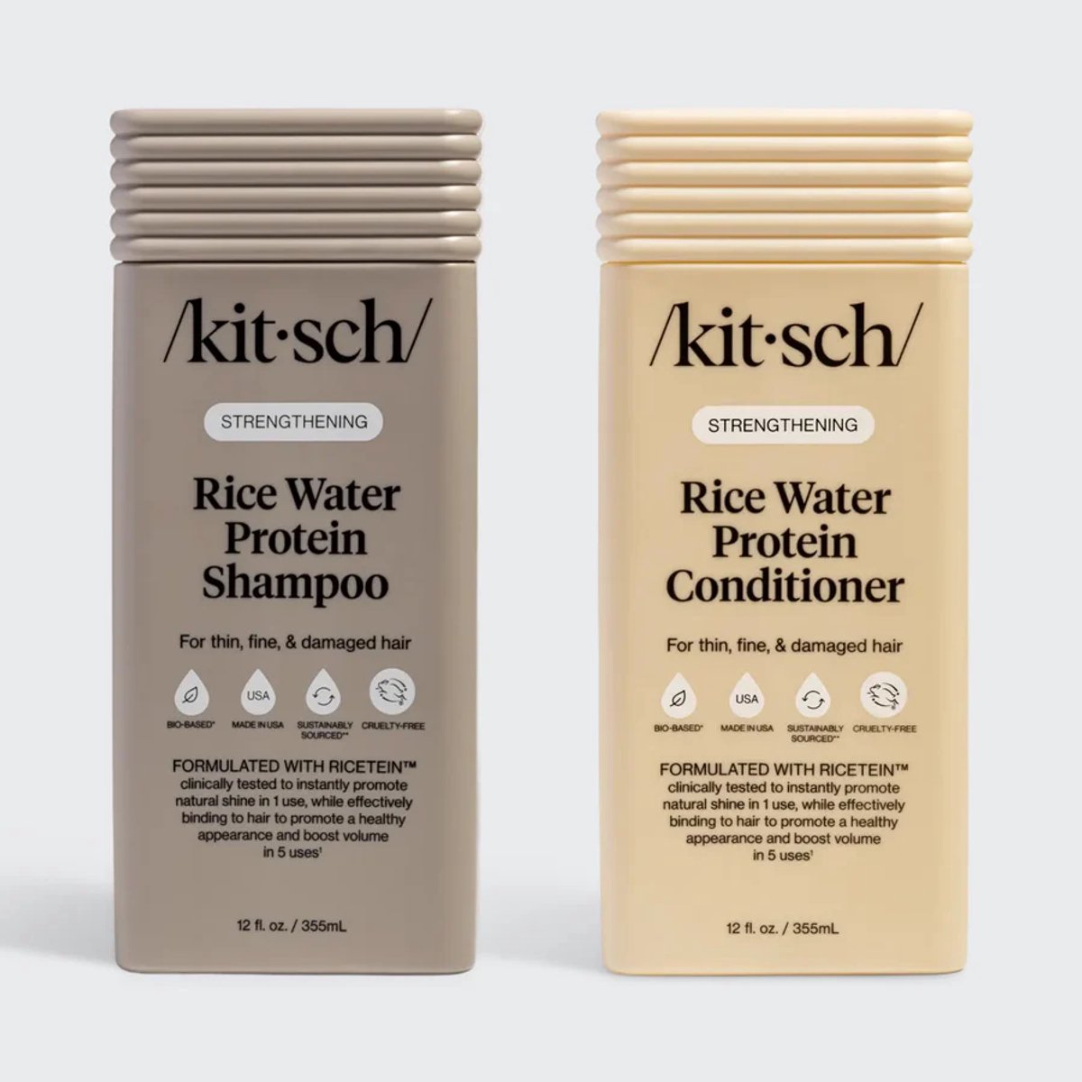 Kitsch Strengthening Rice Water Protein Shampoo & Conditioner set