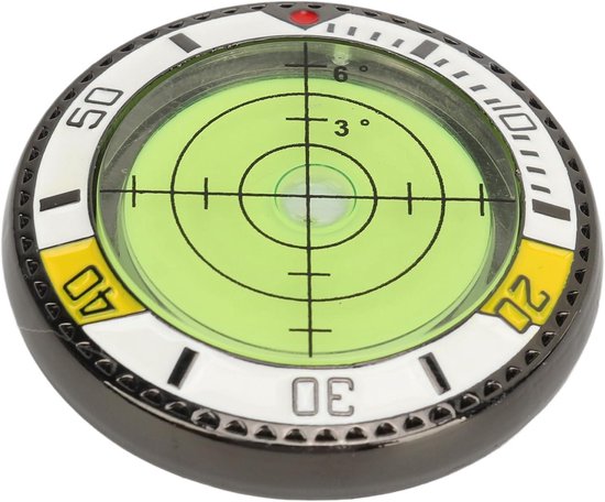 Lezer voor golfbal met dubbele zijde, putting hulpmiddel met bellenwaterpas, draagbaar accessoire voor precisie putt, tool met hoedclip - Groen, nauwkeurig, horizontale bubbel. van Merkloos — afbeelding 2