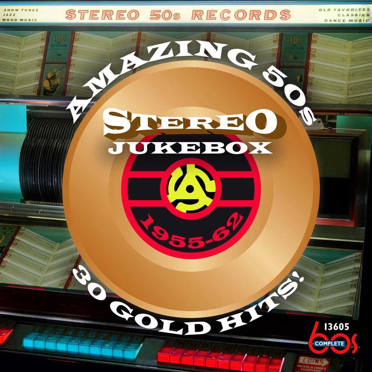 Vintage 50s Stereo Jukebox met CD-speler