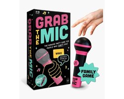 Grab the mic - Karaoke Bordspel - Partygame - - Grab the mic original - Slechte Zangers Spel - Muziekspel - Inclusief Schuimmicrofoon & 250 Lyrische Kaarten - Bekend van TikTok en Radio