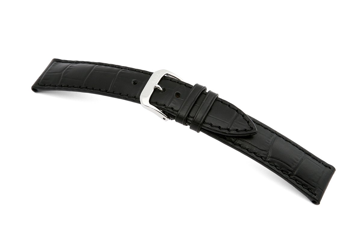 Lederband Jackson 24mm zwart met Alligatorprint