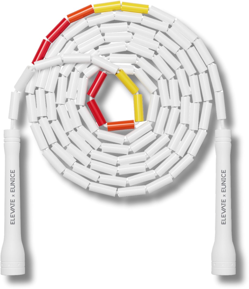 Elevate Rope Professioneel Beaded Springtouw - Verstelbare Jump Rope - Touwtje Springen voor Volwassenen en kinderen - Beaded rope - Conditie & Trucs - Binnen & Buiten Skipping Rope - Fitness Springtouwen