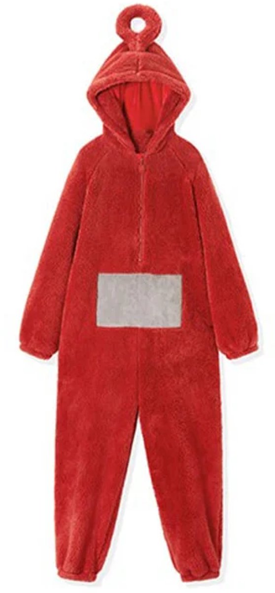 KrijgHonger® -TV BABY Onesie- Rood Verkleedkostuum Volwassenen - L (160-170cm) - Onesie Pyjama - Carnavalskleding - Verkleedkleding - Groepskostuum