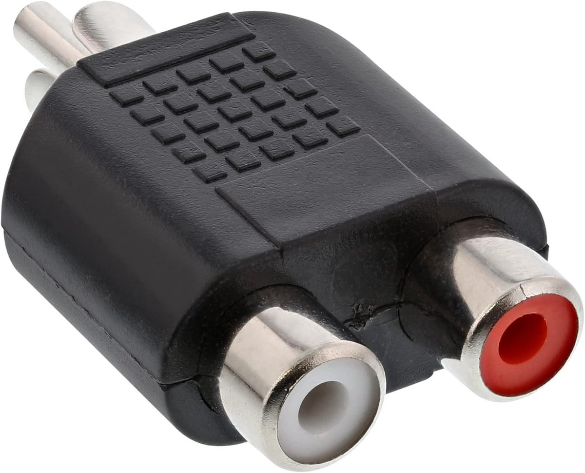 Audioadapter RCA-stekker naar 2x RCA-aansluiting