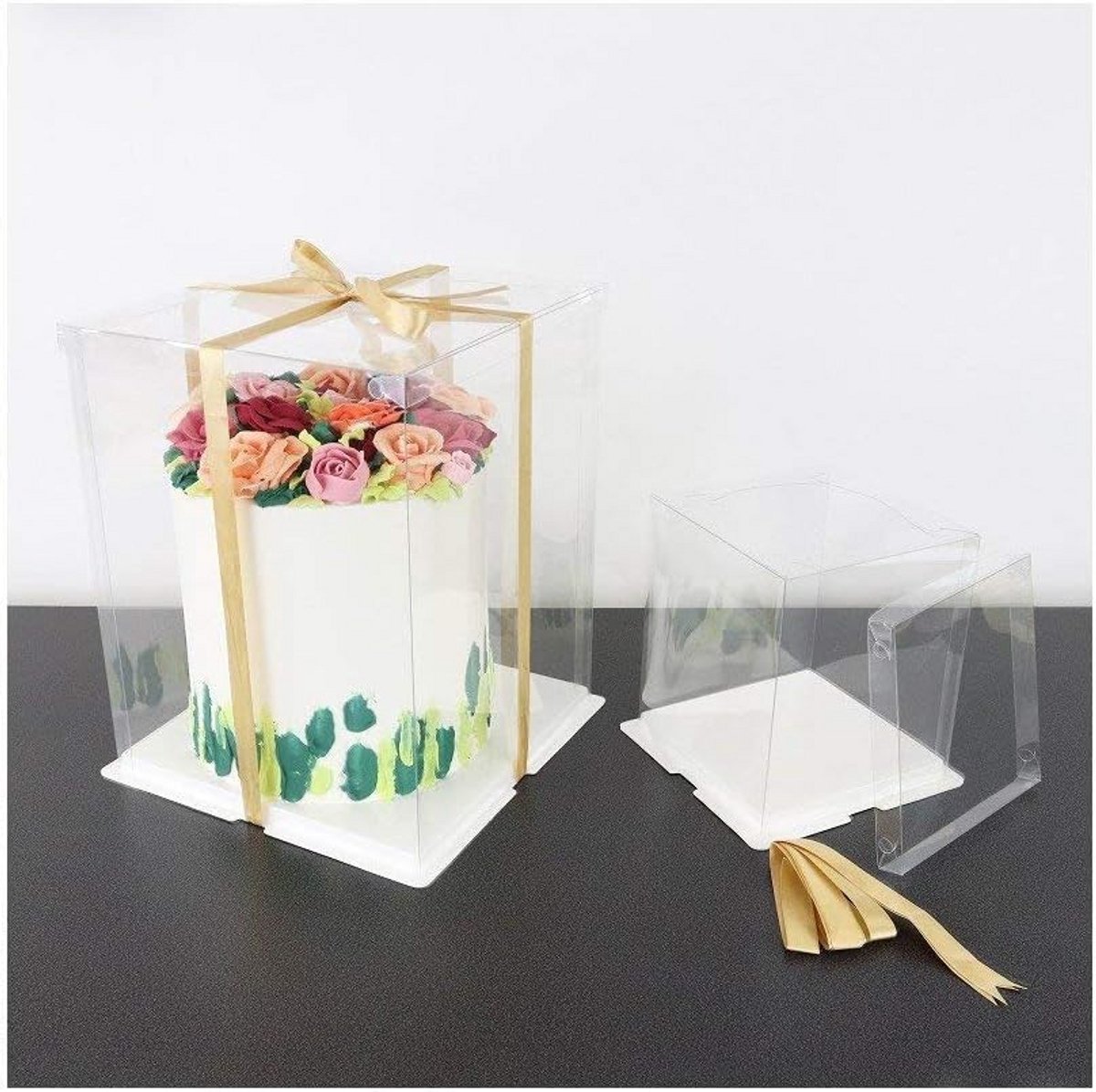 Kristalheldere Taartdoos 15cm - Luxe Presentatie voor Taarten en Geschenken