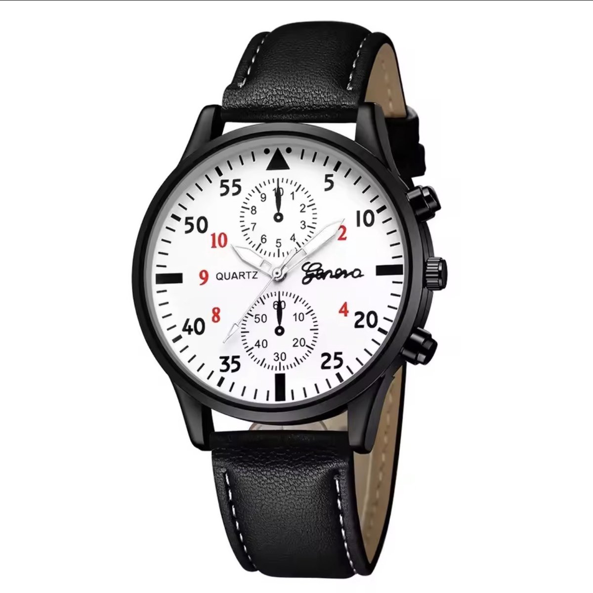 TDO Luxe Herenhorloge - Stijlvol Quartz Horloge met Leren Band - Klassiek Elegant Design