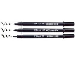 Manga Set met Penseelstiften en Inktpenselen