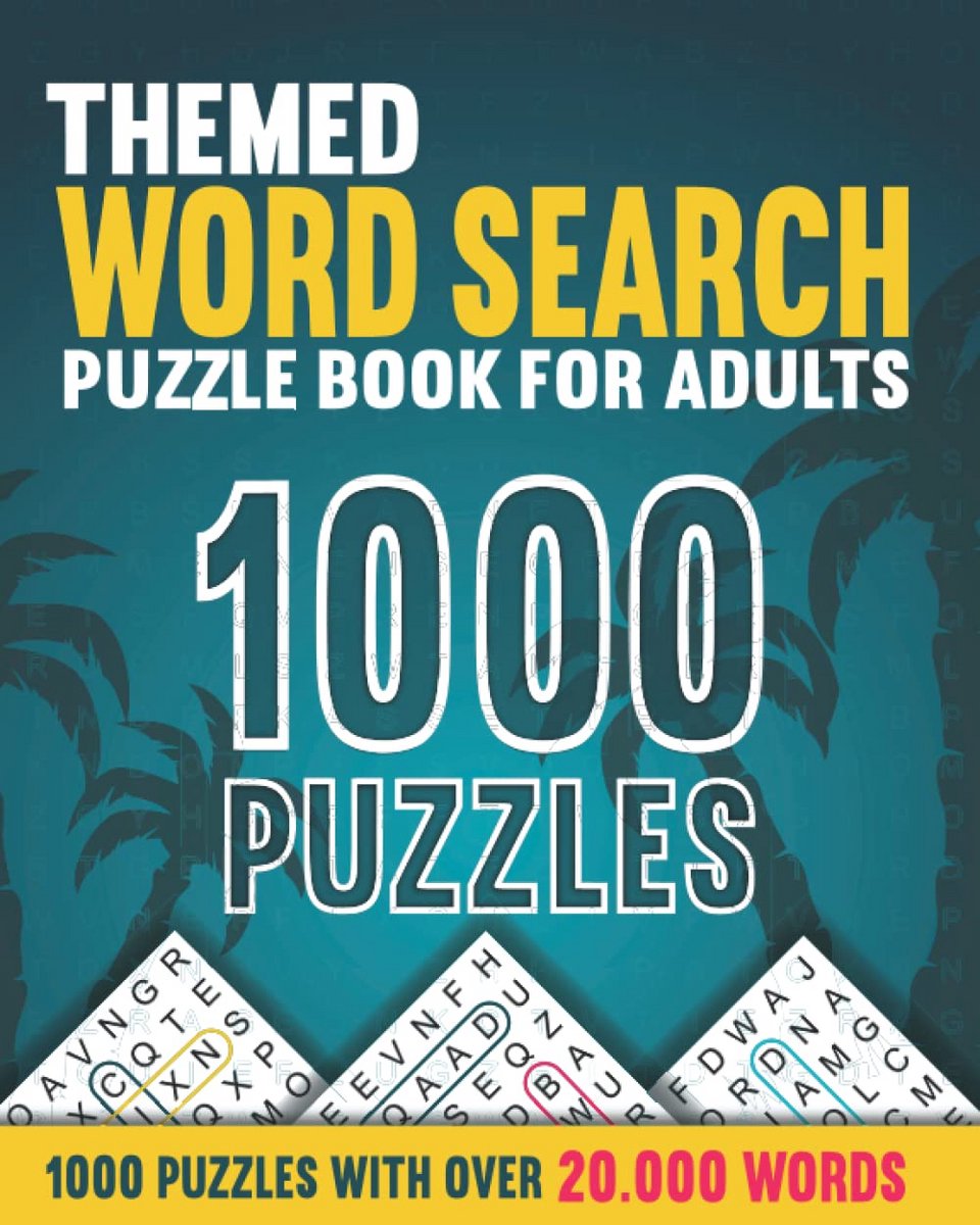 Grote Woordzoekboek voor Volwassenen met 1000 Thema Puzzels en Meer dan 20000 Woorden