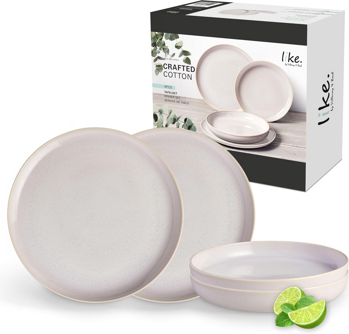 Geweven Katoenen Tafel Set 4-delig