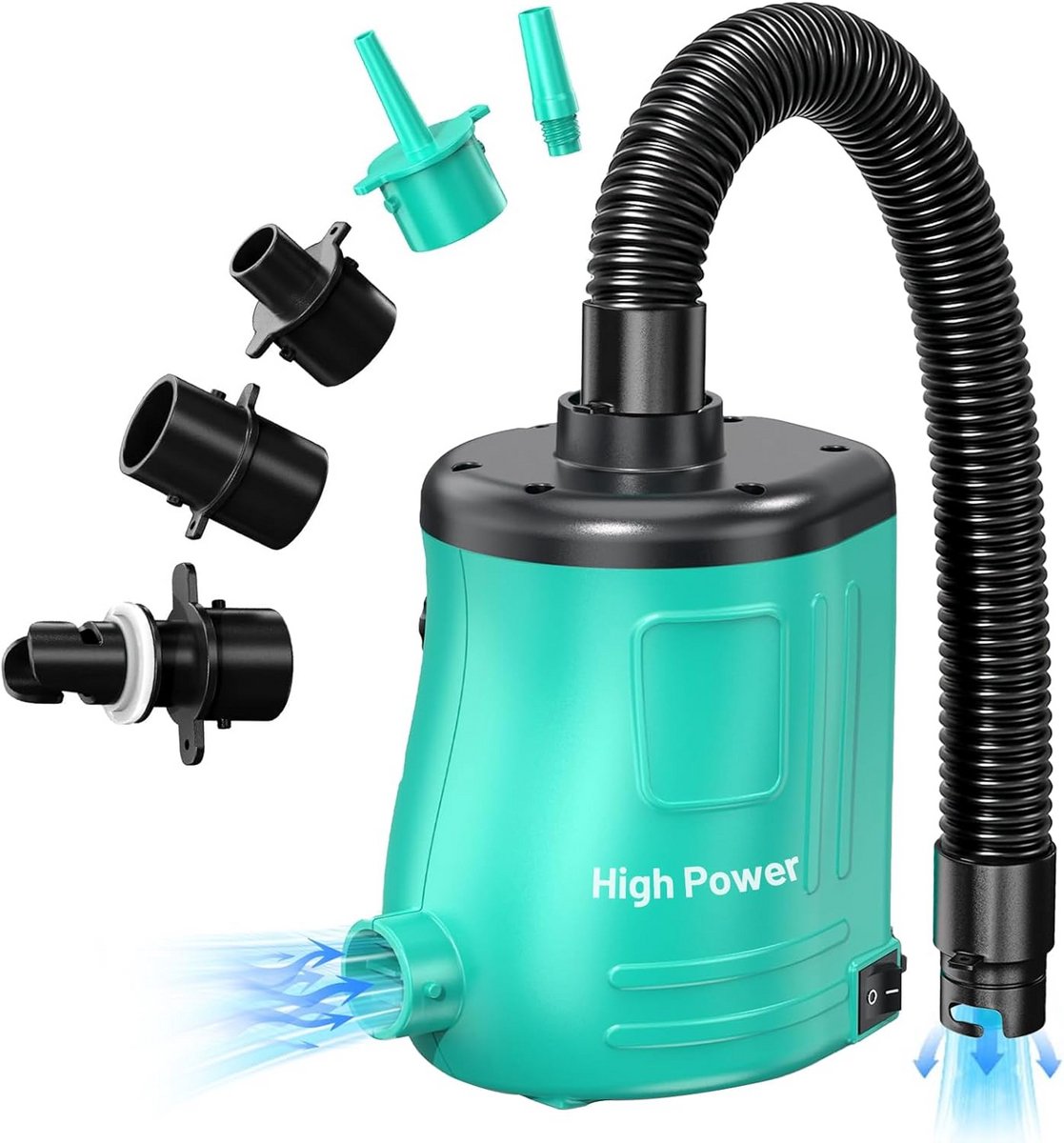 Elektrische luchtpomp voor opblaasbare item - 400W 110V AC inflator voor camping, reizen, en buitenactiviteiten