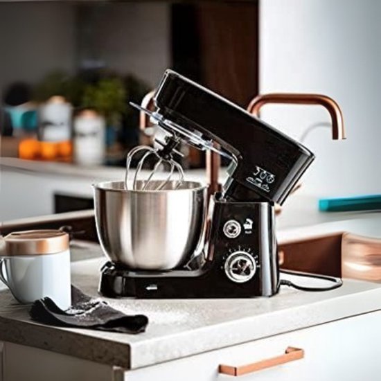 Quvo® Mixer met mengkom - Mixer - Mixer met mengkom keukenmachine - Zilver - 22 cm x 35 cm x 30 cm van Quvo — afbeelding 3