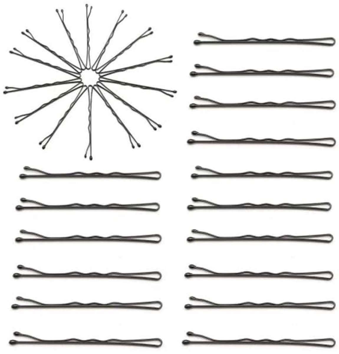 30 stuks Haarspelden en Haarclips voor Diverse Kapsels - Zwart