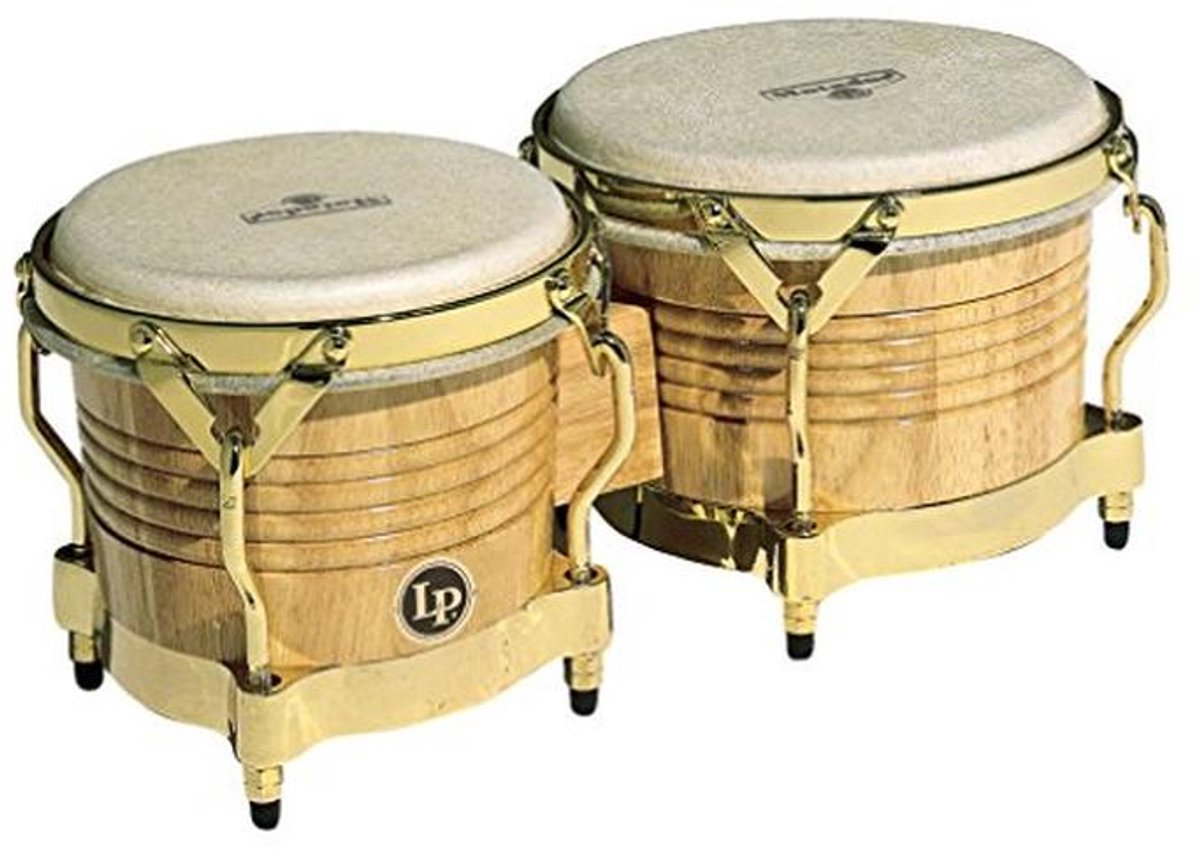 Houten Bongo met Gouden Hardware - Perfect voor Latin Percussie