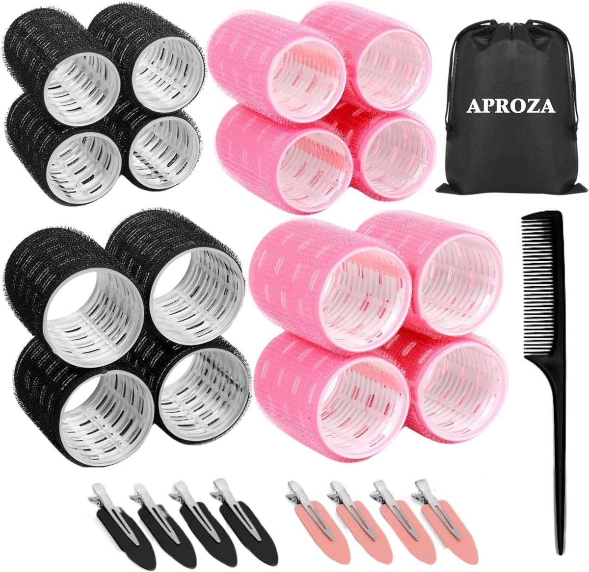 26-delige Multi Kleuren Haar Roller Set - DIY Haarstijlen voor Vrouwen met Clips en Kam