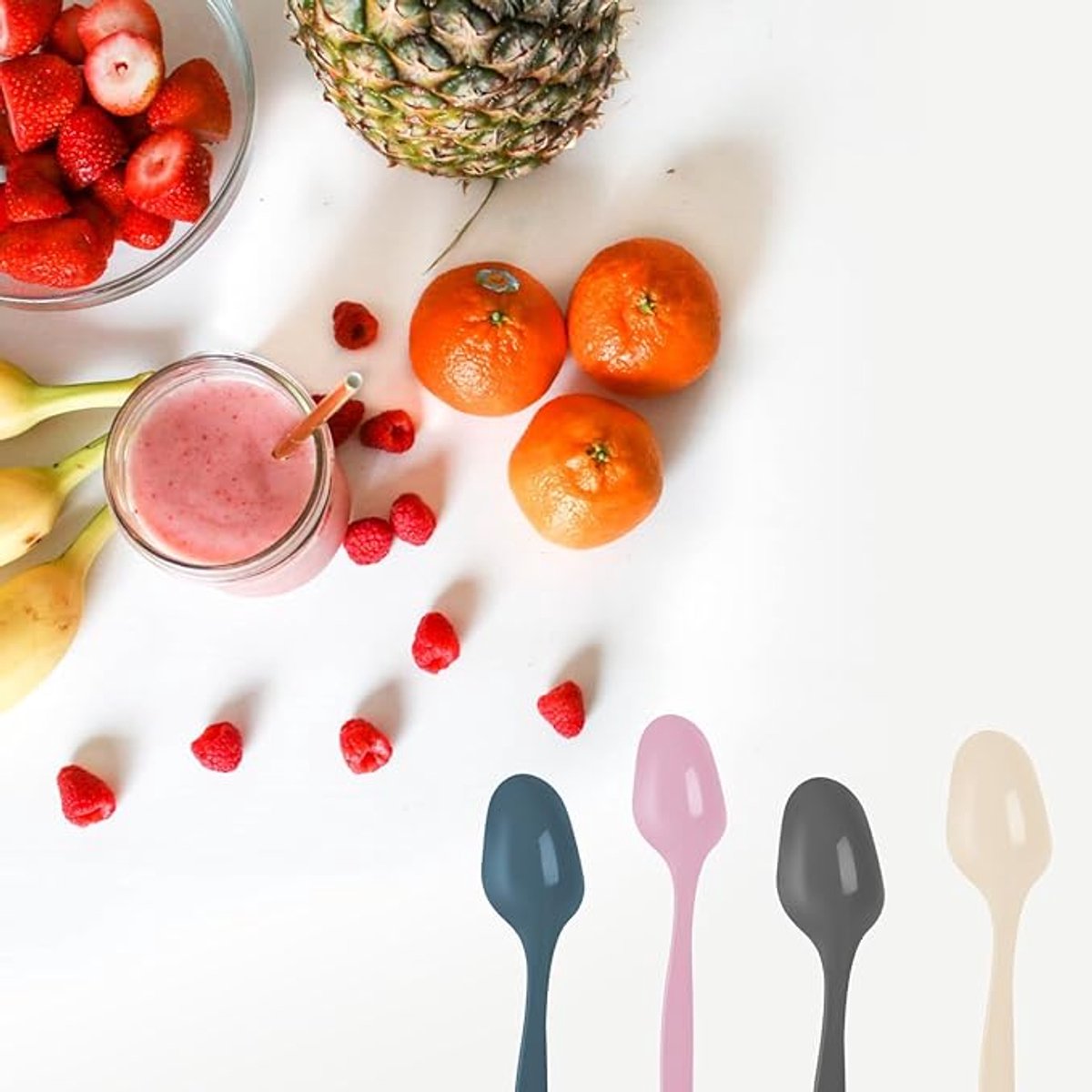 yoghurt beker - set van 4, praktische yoghurtbeker om mee te nemen - onderverdeling voor yoghurt en muesli - cornflakes to go