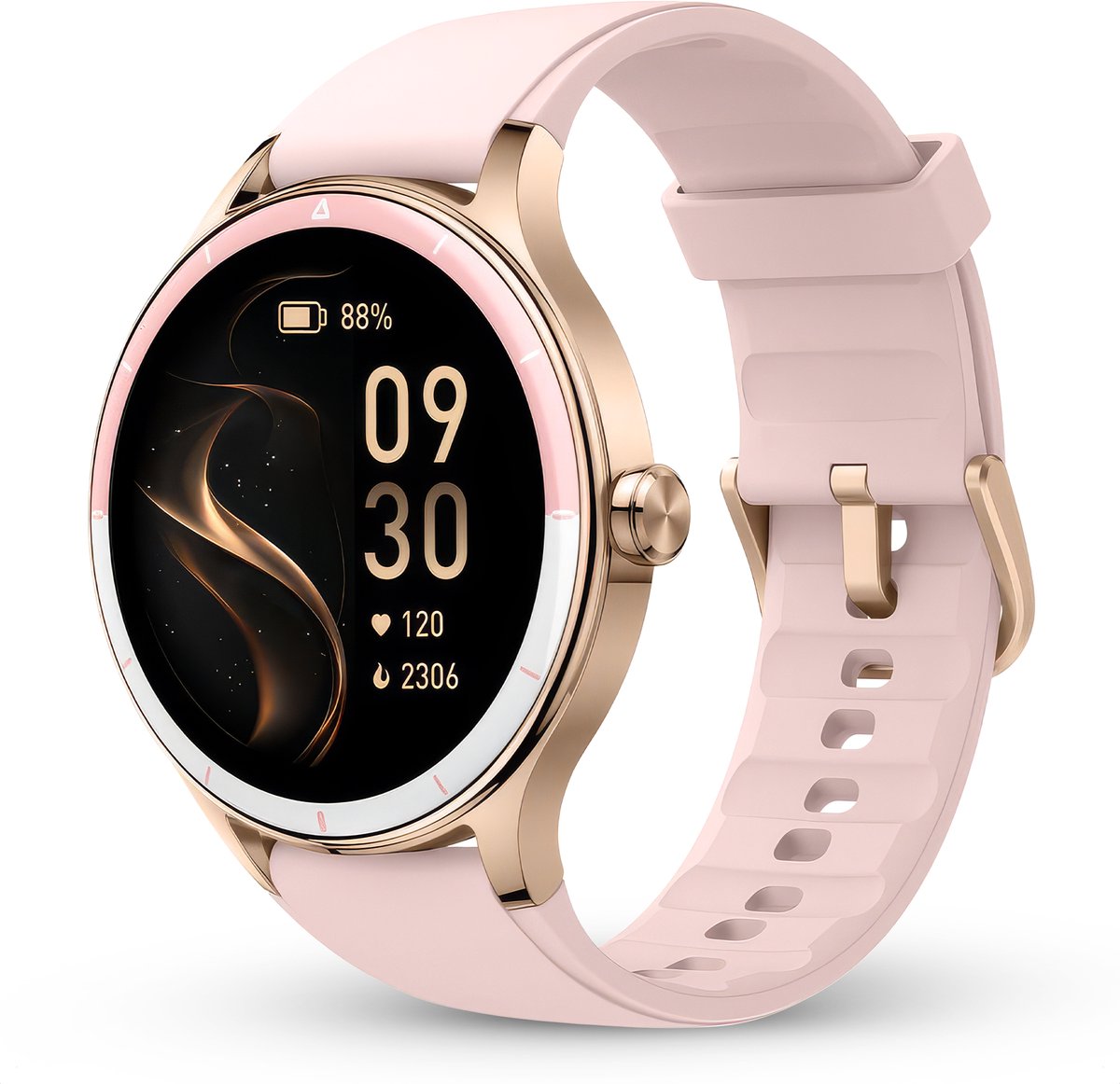 Norva - Smartwatch voor Dames - Geschikt voor elke smartphone - 100+ Sportmodi - Slaapmonitor - Bellen - Muziek - IP68 Waterdicht - Lange batterijduur - Zwart