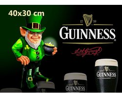 Guinness Bier by Arth Guinness Groot Metalen Wandbord, Maat:40x30 cm - Drank-Bier-Rum-whiskey-Werkplaats-Garage-Classic Car-oldtimer-Man Cave-Wandbord Mancave-Kroeg decoratie-Tekstbord-Metalen wanddecoratie