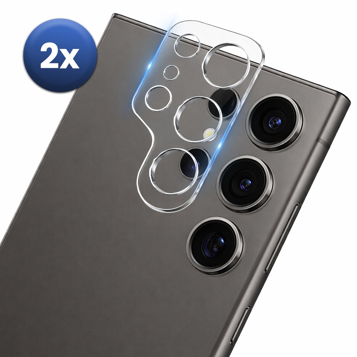 Camera Lens Protector Geschikt Voor Samsung Galaxy S25 Ultra – 2-Pack – Gehard Glas 9H – Anti-Kras – HD Helder