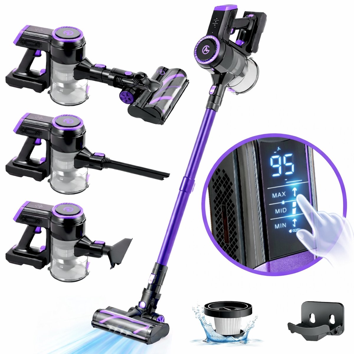 AG4200 Steelstofzuiger Draadloos Deep Purple - Stofzuiger