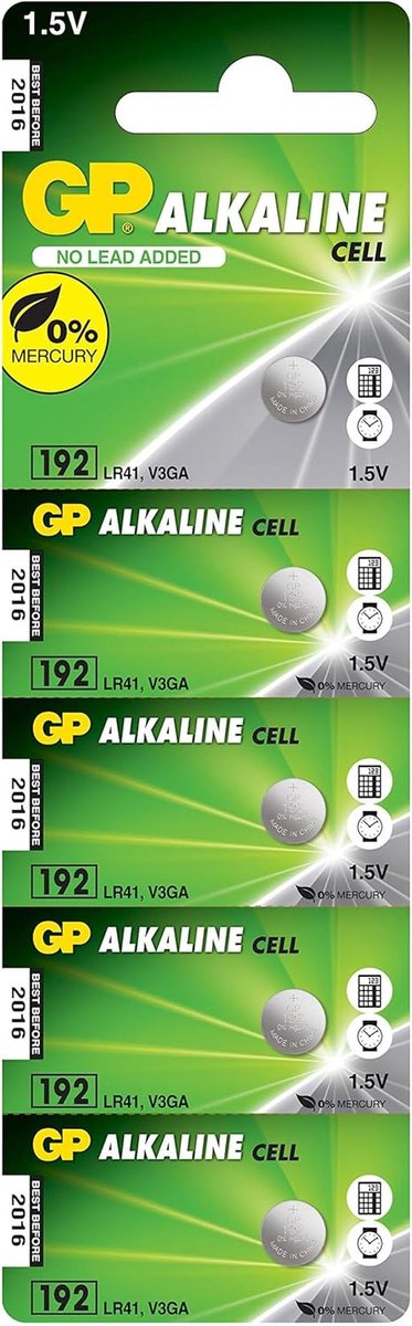 Alkaline Cell 192F Batterij SR41 1.5V - Enkele Eenheid