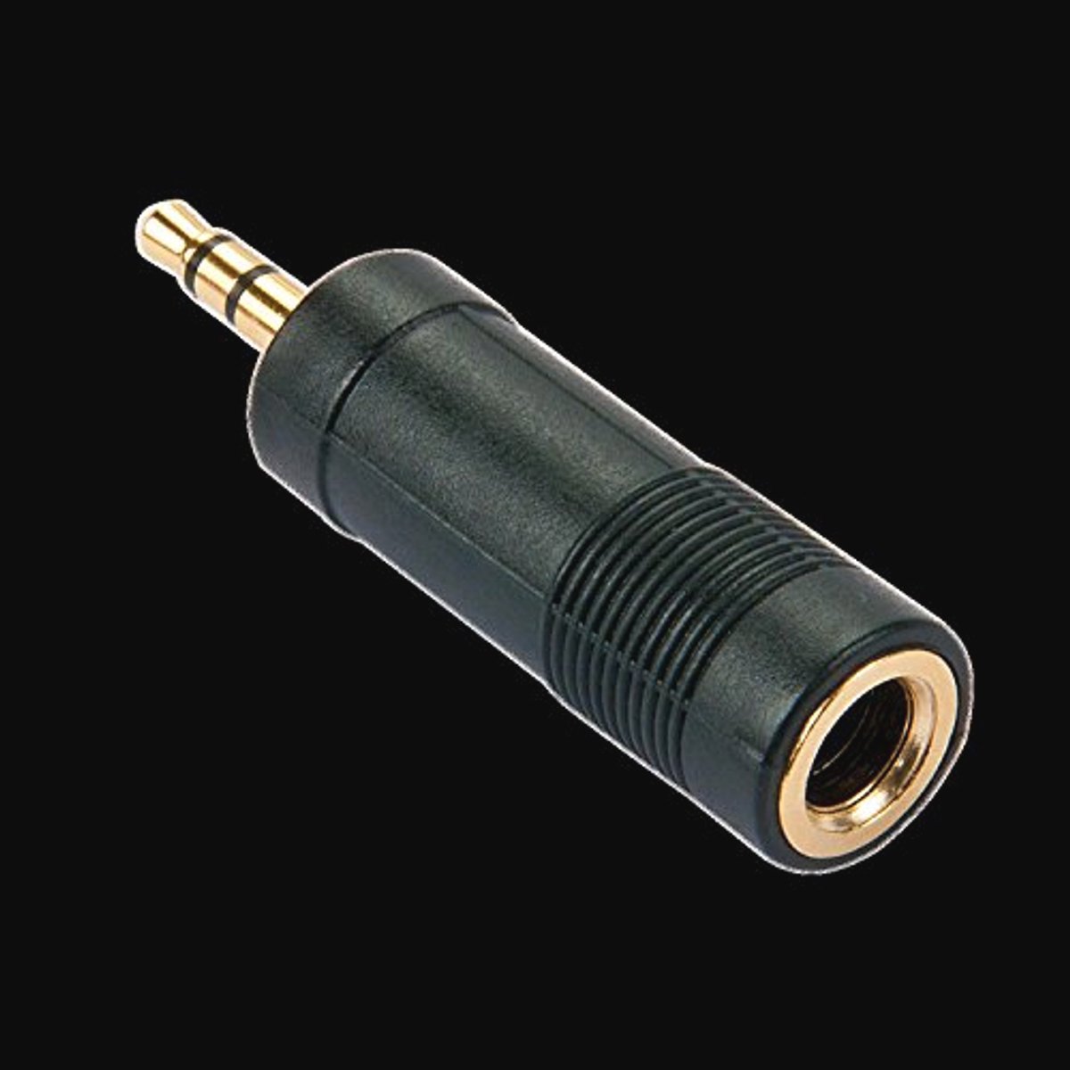 3,5 mm naar 6,3 mm stereo jack adapter - zwart