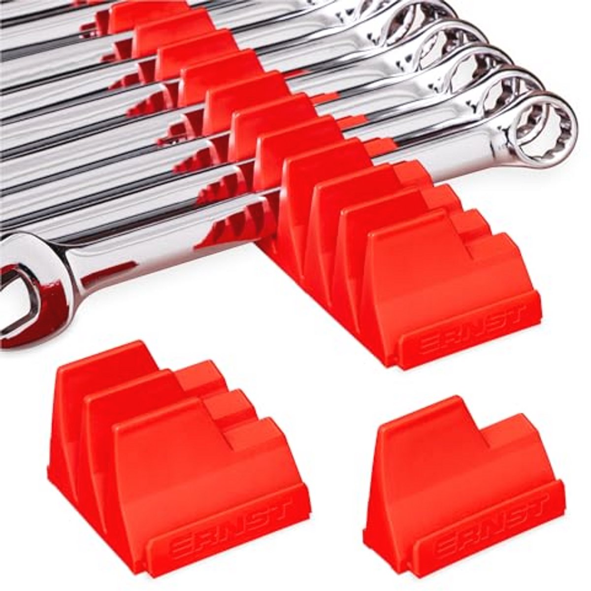 Modulaire Toolbox Wrench Organizer voor 20 Sleutels - Rood
