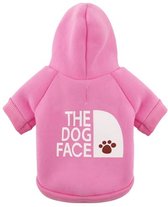 Paiaite Sweat à capuche rose Chihuahua pour chien : garde ton chiot au chaud et élégant avec un sweat-shirt imprimé « The Dog Face », vêtements pour animaux de compagnie et veste sweat tout-en-un.