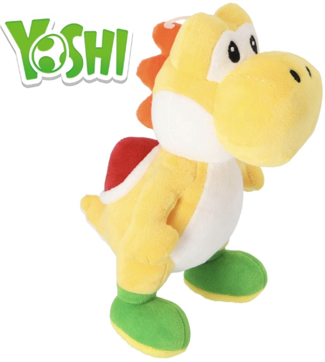 Pluche Yoshi Super Mario Bros Knuffel Geel 24 cm