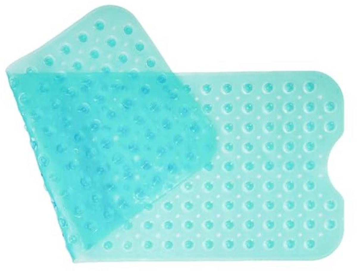 Badmat 100 x 40 cm, antislip, badmatten voor badkuip, 200 sterke zuignappen en afvoergaten, machinewasbare douchemat voor kinderen en ouderen (groen)