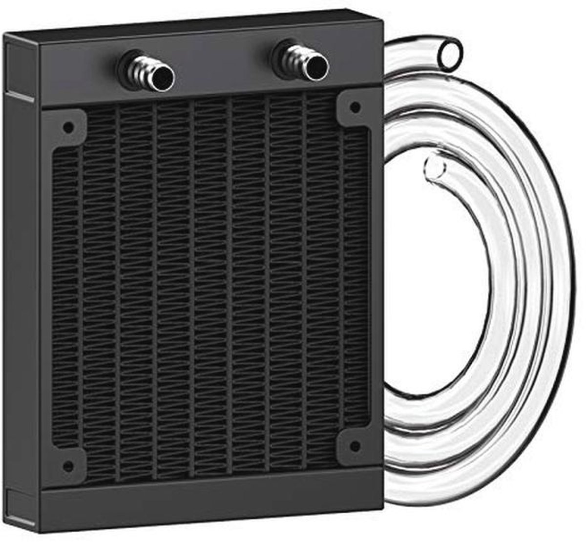 Aluminium Waterkoeler voor PC CPU - 12-Buiss Warmtewisselaar met 120mm Bevestiging